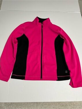 be inspired Hot Pink and Black Zip-Up Jacket